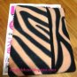 MB129 AUTH NEW JILL STUART FLEECE ZEBRA PATTERN KID'S/ KNEE'S BLANKET BAG CHARM SET 3 PCS
