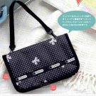 MB162 AUTH NEW JAPAN LIMITED LESPORTSAC BLACK PURSE CLUTCH BAG W/ STRAP