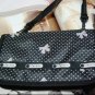MB162 AUTH NEW JAPAN LIMITED LESPORTSAC BLACK PURSE CLUTCH BAG W/ STRAP