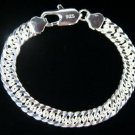 SB106  SILVER PLATED BRACELET FOR MEN 10MM