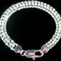 SB106  SILVER PLATED BRACELET FOR MEN 10MM