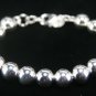 SB029 STERLING SILVER PLATED ROUND BEADS BRACELET 10MM
