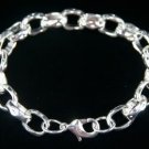 SB100  STERLING SILVER PLATED BRACELET FOR MEN 11MM