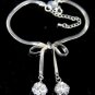 SB127&Acirc;&nbsp;STERLING SILVER PLATED &Acirc;&nbsp;RIBBON CZ BRACELET