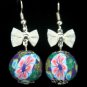 New Fimo Clay Ribbon Ball Dangle Hanmade Earrings