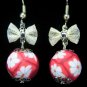 New Fimo Clay Ribbon Ball Dangle Hanmade Earrings