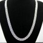 SB113 STERLING SILVER PLATED NECKLACE FOR MEN 10MM