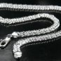 SB113 STERLING SILVER PLATED NECKLACE FOR MEN 10MM