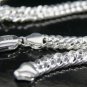 SB113 STERLING SILVER PLATED NECKLACE FOR MEN 10MM