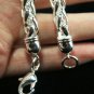 SB099Â 925 STERLING SILVER PLATED NECKLACE FOR MEN 6MM