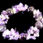 MA305 NATURAL AMETHYST CRYSTAL BALL CHIPS BRACELET 20MM