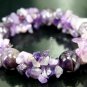 MA305 NATURAL AMETHYST CRYSTAL BALL&Acirc;&nbsp;CHIPS BRACELET 20MM