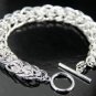 SB117 STERLING SILVER PLATED BRACELET FOR MEN 14MM