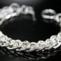 SB117 STERLING SILVER PLATED BRACELET FOR MEN 14MM
