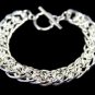 SB117 STERLING SILVER PLATED BRACELET FOR MEN 14MM