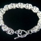 SB103  STERLING SILVER PLATED BRACELET FOR MEN 10MM