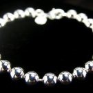SB037 STERLING SILVER PLATED ROUND BEADS BRACELET 8MM
