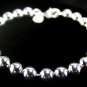 SB037 STERLING SILVER PLATED ROUND BEADS BRACELET 8MM