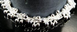 SB051&Acirc;&nbsp;STERLING SILVER PLATED BEADS CHARM BRACELET