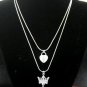 SB044 SILVER PLATED HEART KEY PENDANT NECKLACE