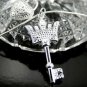 SB044&Acirc;&nbsp;SILVER PLATED HEART KEY PENDANT NECKLACE