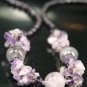 MA301 NATURAL AMETHYST CRYSTAL BALLÂ CHIPS NECKLACE 20MM