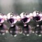 MA301 NATURAL AMETHYST CRYSTAL BALLÂ CHIPS NECKLACE 20MM