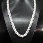 SB095Â HUGE SILVER PLATED TWIST NECKLACE MEN 10
