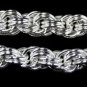SB095Â HUGE SILVER PLATED TWIST NECKLACE MEN 10
