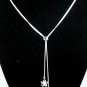 SB131&Acirc;&nbsp;STERLING SILVER PLATED FLOWER CZ NECKLACE