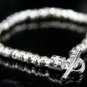 SB120 STERLING SILVER PLATED BRACELET FOR MEN 6MM