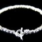SB120 STERLING SILVER PLATED BRACELET FOR MEN 6MM