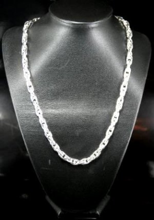 SB084&Acirc;&nbsp;STERLING SILVER PLATED NECKLACE FOR MEN 7MM