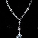 SB031 STERLING SILVER PLATED HEART PENDANT NECKALCE