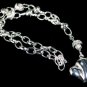 SB031Â STERLING SILVER PLATED HEART PENDANT NECKALCE