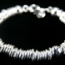SB081  SILVER PLATED BEADS RINGS BRACELET