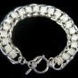 SB065 STERLING SILVER PLATED RINGS BRACELET