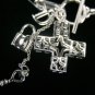 SB080&Acirc;&nbsp;STERLING SILVER PLATED CROSS BRACELET
