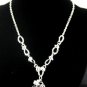 SB067&Acirc;&nbsp;STERLING SILVER PLATED HEART PENDANT NECKLACE