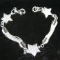 SB129&Acirc;&nbsp;STERLING SILVER PLATED STARS LAYERS BRACELET