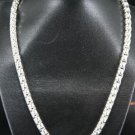 SB098 STERLING SILVER PLATED NECKLACE FOR MEN 6MM