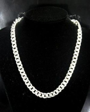 SB088&Acirc;&nbsp;STERLING SILVER PLATED NECKLACE FOR MEN 8MM