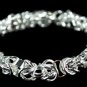 SB026&Acirc;&nbsp;STERLING SILVER PLATED RINGS CHARM BRACELET