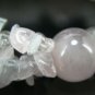 MA306 NATURAL ROSE QUARTZ CRYSTAL BALL&Acirc;&nbsp;CHIPS BRACELET