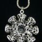 AX927 Retro Alloy Multi Colors Crystal Pendant Necklace