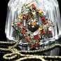AX926 Retro Alloy Multi Colors Crystal Pendant Necklace