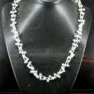 SB086 STERLING SILVER PLATED BEADS NECKLACE