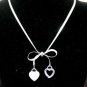SB059Â STERLING SILVER PLATED RIBBON PENDANT NECKLACE