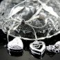 SB059Â STERLING SILVER PLATED RIBBON PENDANT NECKLACE