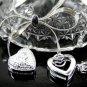 SB059Â STERLING SILVER PLATED RIBBON PENDANT NECKLACE